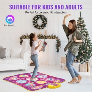 dance mat 9 button dance mixer rhythm step play mat electronic dance pad with 3 game modes adjustable volume built in music 8 challenge levels birthday toys gifts for 3 year old girls 5.jpg