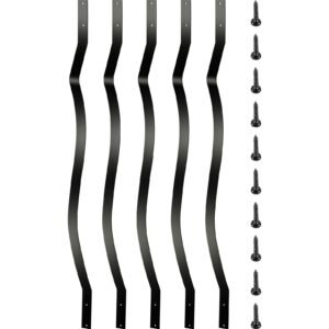 Deck Balusters, 26 Pack Metal Deck Spindles, 32.25"x1" Staircase Baluster with Screws, Aluminum Alloy Deck Railing for Wood and Composite Deck, Stylish Baluster for Outdoor Stair Deck Porch