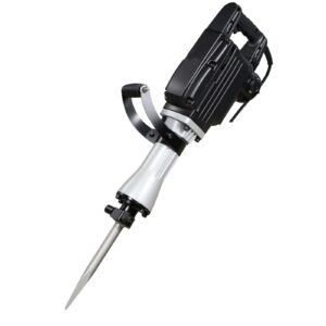 demolition jack hammer, 2800 w powerful electric jackhammer, 1200 bpm concrete breaker with a point chisel, a flat chisel, carrying case, gloves, for concrete, wall, brick, tile and foundation