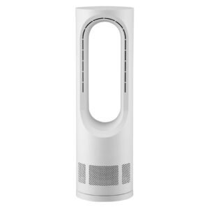 Desk Fan Bladeless, 17 inch Office Table Fan Small Quite, 5 Speeds Adjustment, 0-9H Timer, 60-Degree Oscillation, Touch Control, Easy to Clean, Portable for Office, Living Room, Bedroom