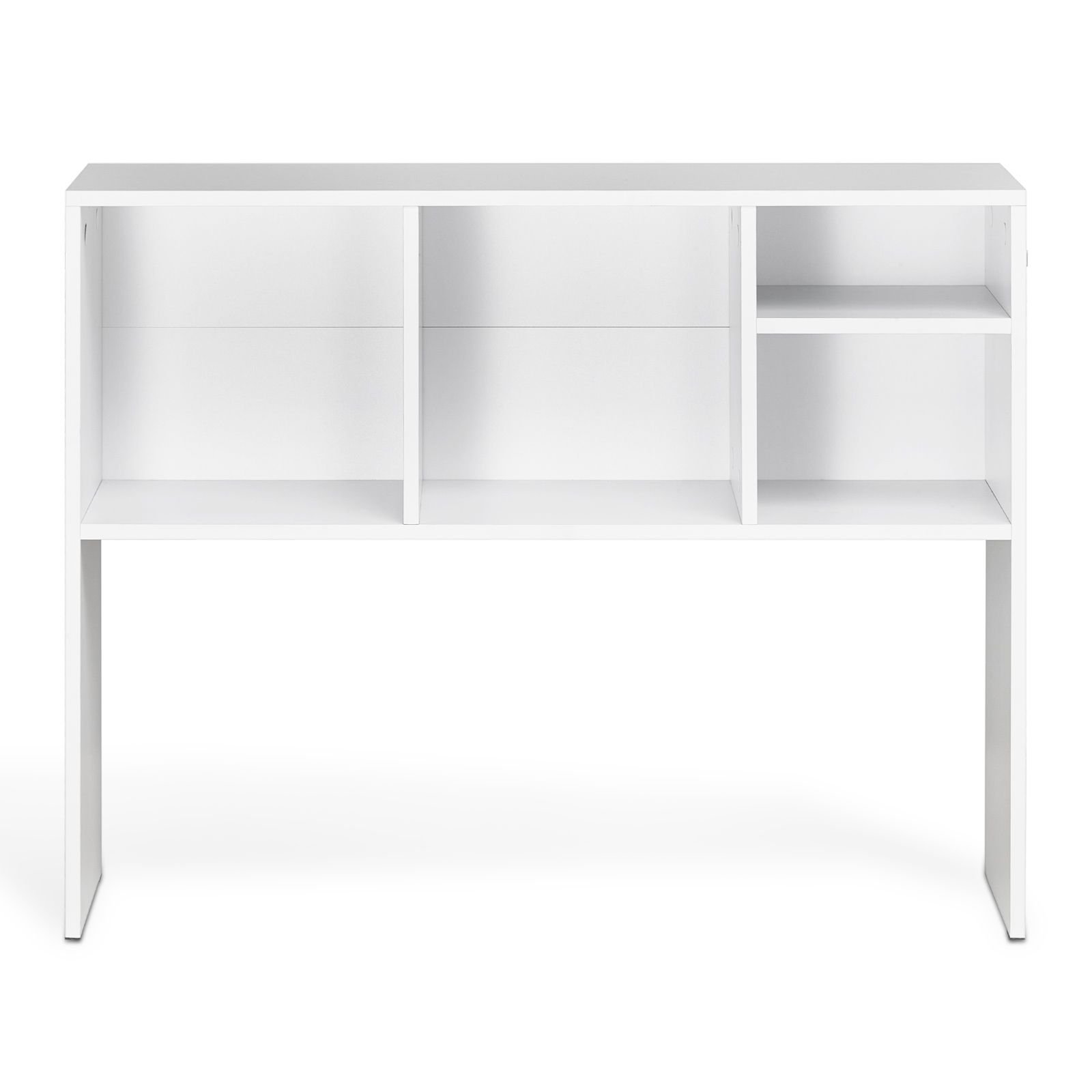 desktop bookshelf, 1 tier desktop storage organizer, 37" x 9.4" x 28.7" office storage rack wood display shelf, desktop bookshelf hutch with anti slip feet pads, for office, home & dorm, white