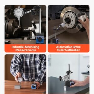 dial test indicator, 0.001 inch accuracy, 0 1 inch measuring range, easy to read large dial, professional for internal diameter measurement, runout detection, flatness inspection
