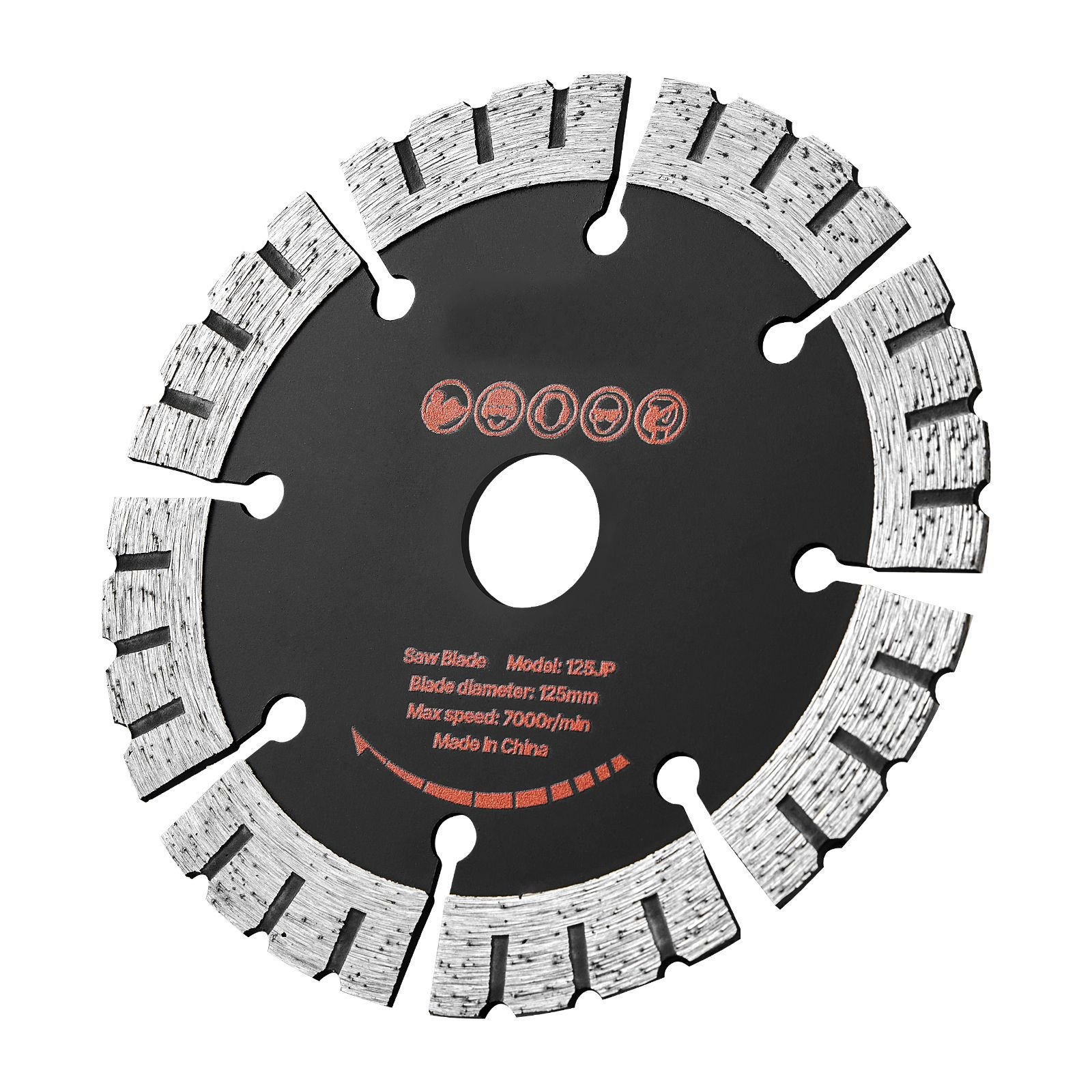 diamond blades 5 inch 5 pack wall chaser saw blade cutting blade 079 in arbor high hardness diamond segments 65mn steel core dry wet cutting clean edges for concrete brick stone cement.jpg