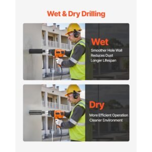 diamond core drilling machine 08 63 in drilling diameter handheld dry and wet concrete core drill rig with 4 drill bits 0 1800rpm variable speed unc1 14 7 for concrete brick stone 2000w 3.jpg