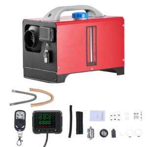 Diesel Air Heater, 8 kW DC12-24V, Fast Heating Diesel Parking Heater with Remote Control and Black LCD Switch, Low Noise, Pre-Heating Function, for RV, Truck, Camper, Van, Boat and Trailer