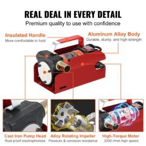diesel fuel transfer pump kit 12v 10 gpm dc with automatic shut off nozzle hose portable electric self priming fuel transfer extractor pump kit for diesel kerosene machine transformer oil 4.jpg