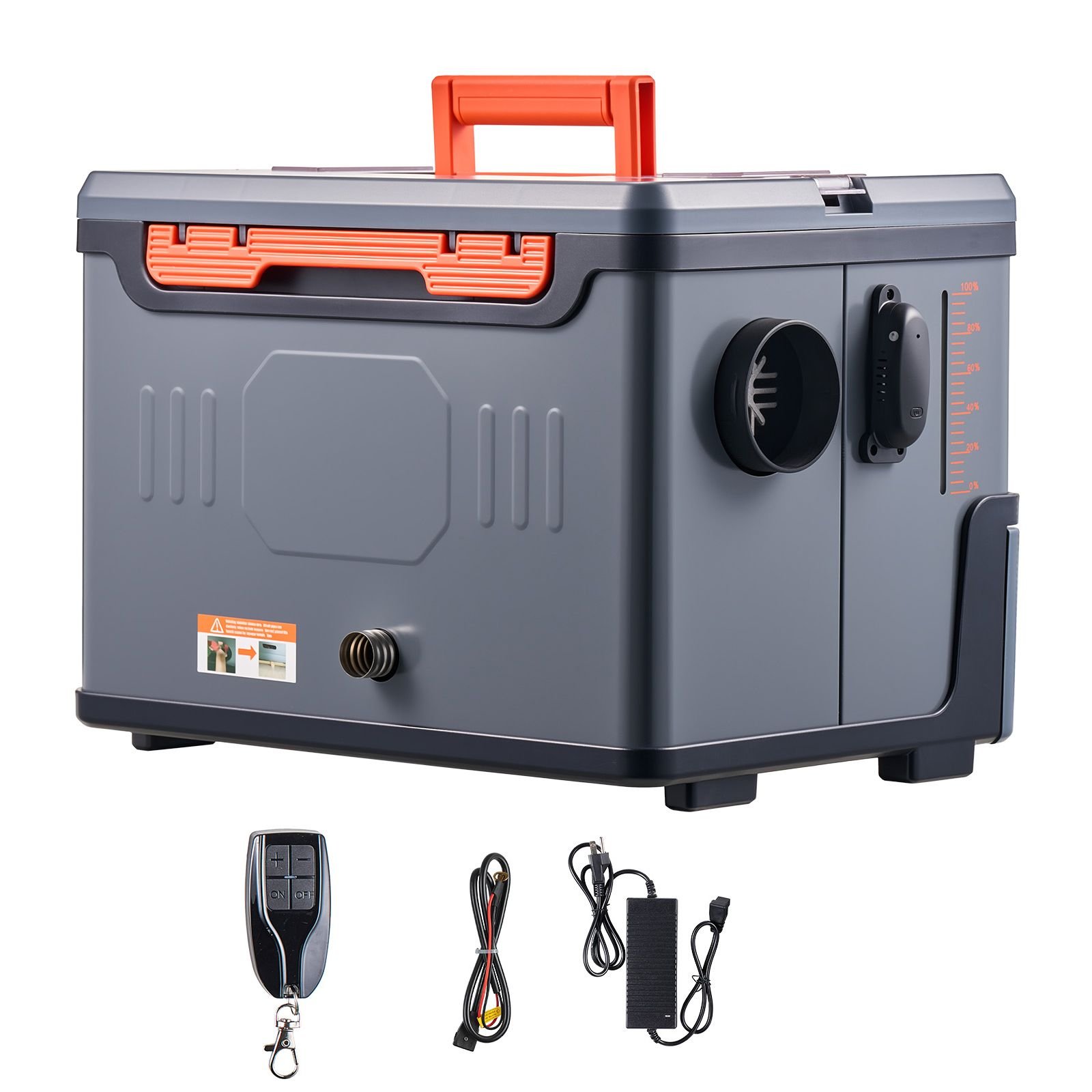 diesel heater, 8kw, dc 12v/24v, all in one portable diesel air heater with bluetooth app control, remote control and lcd screen, 1.3 gal fuel tank for trucks, vans, rvs, campers, and garages