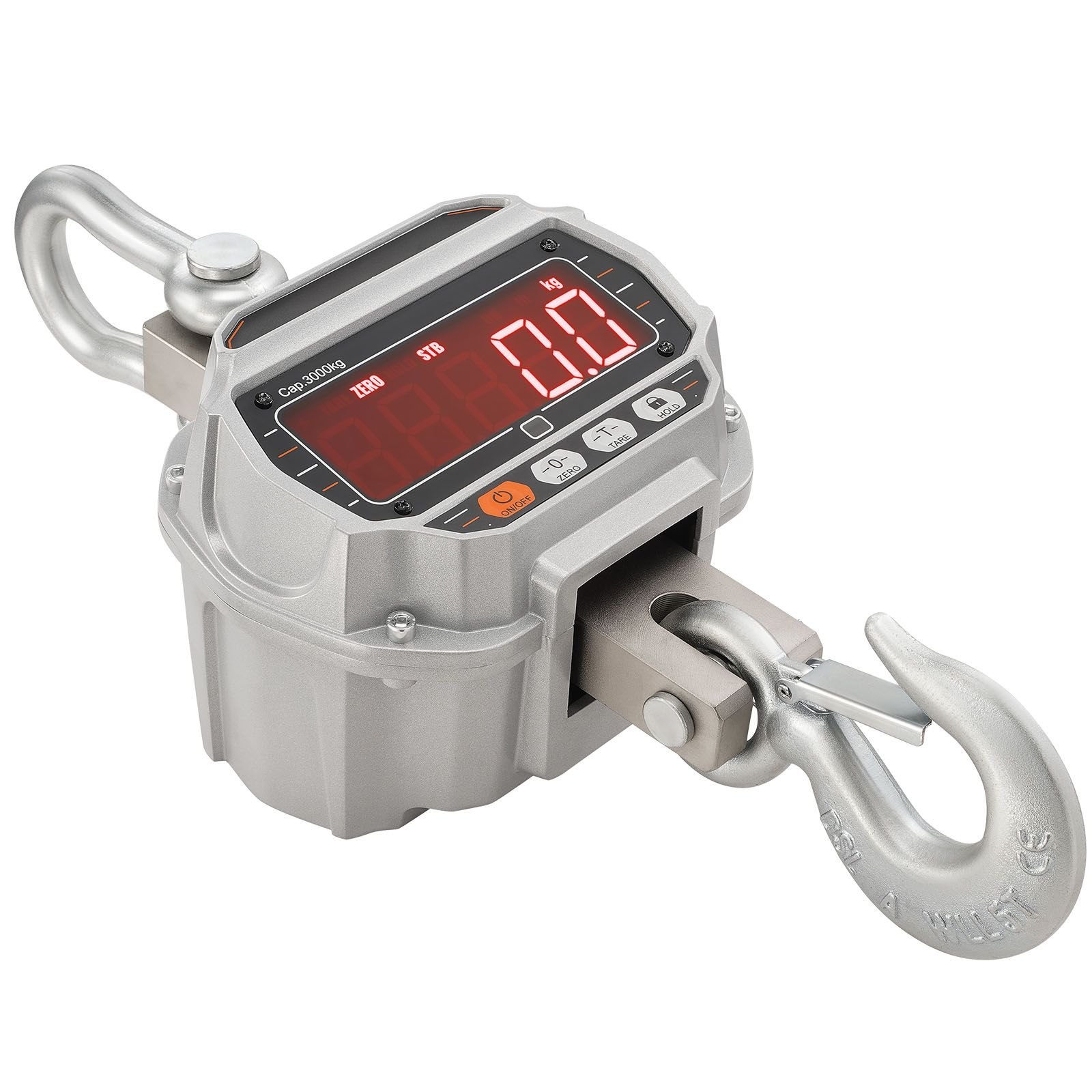 digital crane scale 6600 lbs3000 kg industrial heavy duty hanging scale with remote control cast aluminum case led screen high precision for construction factory farm hunting silver.jpg