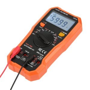 Digital Multimeter, 6000-Count TRMS DC/AC Voltmeter Current Tester, Professional NCV Multimeter for Current Voltage Resistance Capacitance Duty-Cycle Tempetature Diodes Continuity Live Wire Test