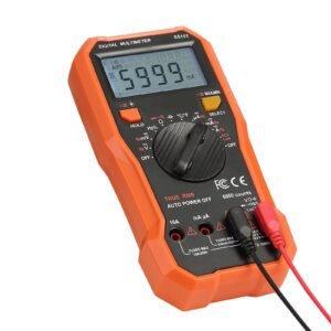 digital multimeter, 6000 count trms dc/ac voltmeter current tester, professional ncv multimeter for current voltage resistance capacitance duty cycle tempetature diodes continuity live wire test