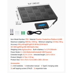 digital postal scale 07 oz35 oz dual accuracy 660 lbs commercial weight scale with holdtare function lcd display fit for packages postage luggage battery charging cable included 3.jpg