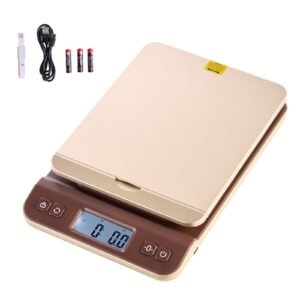 Digital Shipping Postal Scale, 0.1 oz High Accuracy, 88 lbs Postal Scale with Hold/Tare/Auto-off Function, Flip Holder Design & Easy Calibration, Fit for Home and Office Use, Battery Included