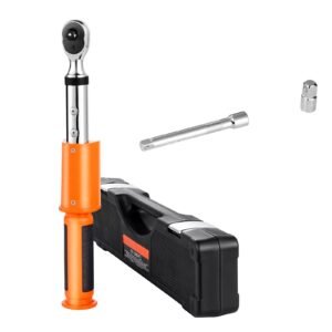 Digital Torque Wrench, 3/8 Inch Drive, 0-99.57 lbf-ft / 0-135 N.m, 72-Tooth, ±2% High Accuracy Electronic Torque Wrench with Preset Value, Buzzer and LED Notification, for Automotive Motorcycle
