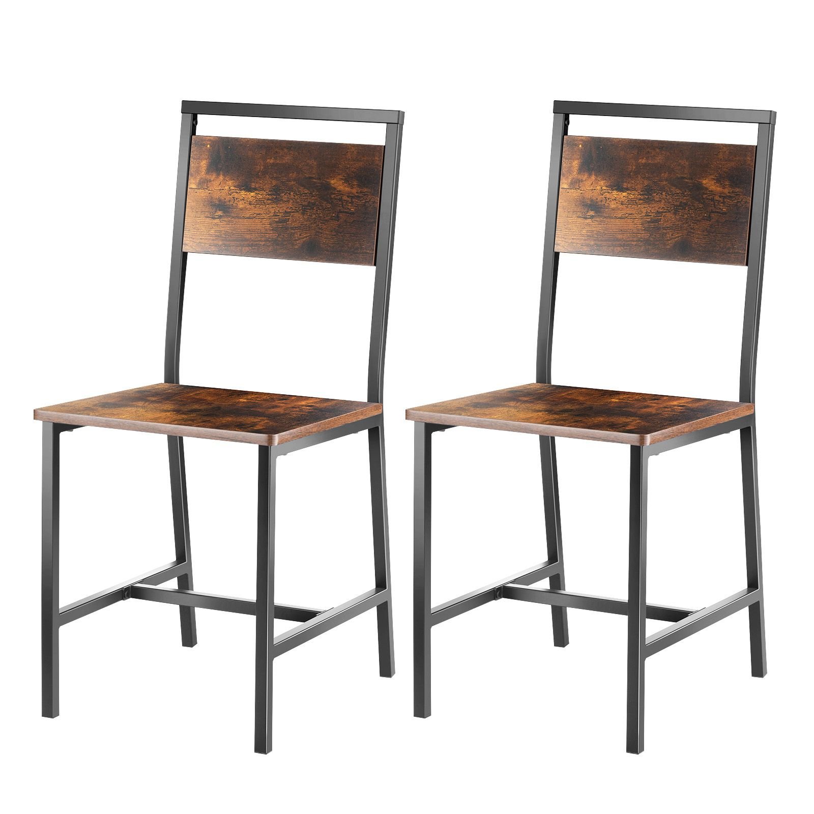 dining chairs set of 2 wooden table chairs with metal frame and backrest easy to assemble leather side chair modern farmhouse walnut chair for kitchen living room rustic brown and black.jpg