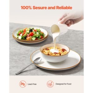 dinnerware set service for 4 12 pcs round plates and bowls sets scratch resistant ceramic dinner ware dishwasher and microwave suitable kitchen dish for dessert salad soup pasta white 3.jpg