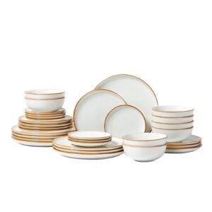 dinnerware set service for 8 32 pcs round plates and bowls sets scratch resistant ceramic dinner ware dishwasher and microwave suitable kitchen dish for dessert salad soup pasta white 1.jpg