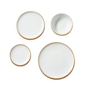 dinnerware set service for 8 32 pcs round plates and bowls sets scratch resistant ceramic dinner ware dishwasher and microwave suitable kitchen dish for dessert salad soup pasta white 5.jpg