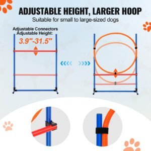 dog agility training equipment 4 pcs set with adjustable high hurdles6 weave polesjump ringsquare pause boxwhistlefoldable bowl puppy obstacle course kit for backyard indoor outdoor 3.jpg