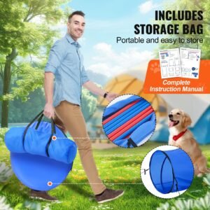 dog agility training equipment 5 pcs set with adjustable high hurdles6 weave poles tunnel jump ring pause box whistle foldable bowl puppy obstacle course kit with storage bags 4.jpg