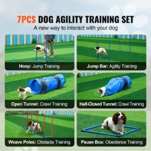 dog agility training equipment 7 pcs set w adjustable high hurdles6 weave poles2 tunnelsjump ringpause boxwhistlefoldable bowlpuppy obstacle course kit w 3 bags 1.jpg
