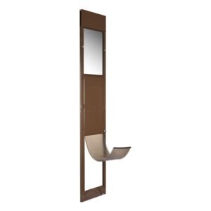 Dog Door for Sliding Glass Door, 75 7/8 to 80 11/16 in Adjustable Height, Aluminum Alloy Frame with Rotating Hinges, Lock Design, 13 5/8 x 23 5/8 in Flap, Sliding Glass Pet Door for Renters