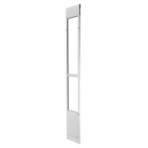 Dog Door for Sliding Glass Door, 91 to 96 in Adjustable Height, Aluminum Alloy Frame with Metal Rotating Hinges, Lock Design, 10 1/4 x 16 1/4 in Flap, Sliding Glass Pet Door for Renters