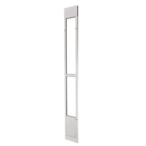 Dog Door for Sliding Glass Door, 91 to 96 in Adjustable Height, Aluminum Alloy Frame with Metal Rotating Hinges, Lock Design, 8 1/4 x 12 1/4 in Flap, Sliding Glass Pet Door for Renters
