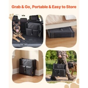 dog stairs for car 4 steps extra wide foldable dog ramp for large dogs with non slip surface portable lightweight pet stairs ladder for car suv truck high bed sofa support up to 250 lbs 4.jpg