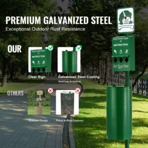 dog waste station commercial dog poop station 115 gallons pet waste bin with 50 can liners bag dispenser 600 waste bags outdoor dog waste disposal system for backyard 1.jpg