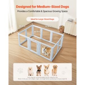 dog whelping box 76x49x30 in plastic dog whelping pen for large sized dogs waterproof puppy playpen with transparent windows door lock easy to clean durable indoor pet dogs cats birth kit 2.jpg