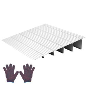Door Threshold Ramp, 5 inch Rise, Aluminum Alloy Threshold Ramp Rated 800 lbs Load Capacity, Handicap Ramps for Home Steps for Wheelchair, Scooters, Power Chairs, Walkers, Bicycle, Tricycle