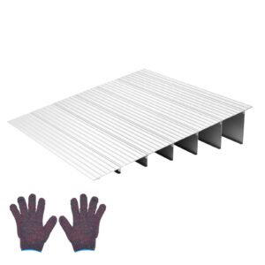 Door Threshold Ramp, 6 inch Rise, Aluminum Alloy Threshold Ramp Rated 800 lbs Load Capacity, Handicap Ramps for Home Steps for Wheelchair, Scooters, Power Chairs, Walkers, Bicycle, Tricycle