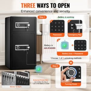 double doors 55 cuft safe box with key lock password safe lock box with fireproof bag key rack led light 2 height adjustable and removable divider and 1 cabinet 2.jpg
