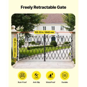 double folding security gate lockable scissor gate with 360 swivel casters outdoor barricade steel retractable gates for entry security garage warehouse pool 15512 x 8681 in w x h 1.jpg