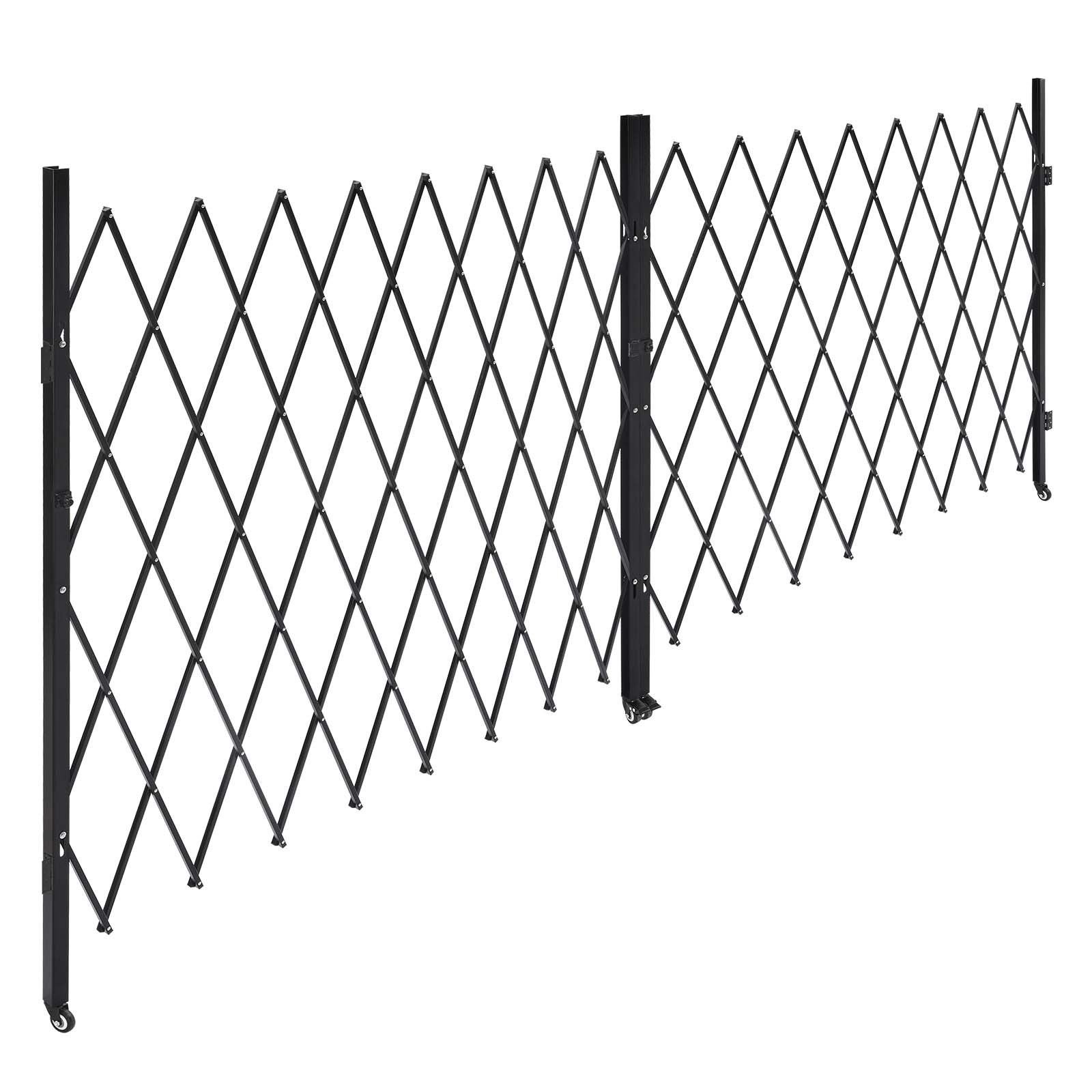 double folding security gate lockable scissor gate with 360 swivel casters outdoor barricade steel retractable gates for entry security garage warehouse pool 15512 x 8681 in w x h.jpg