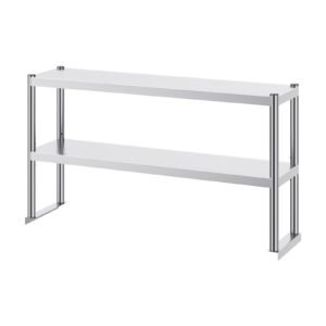 double overshelf double tier stainless steel overshelf 12 x 48 inch double deck overshelf height adjustable overshelf prep work table for kitchen restaurant and workshop.jpg
