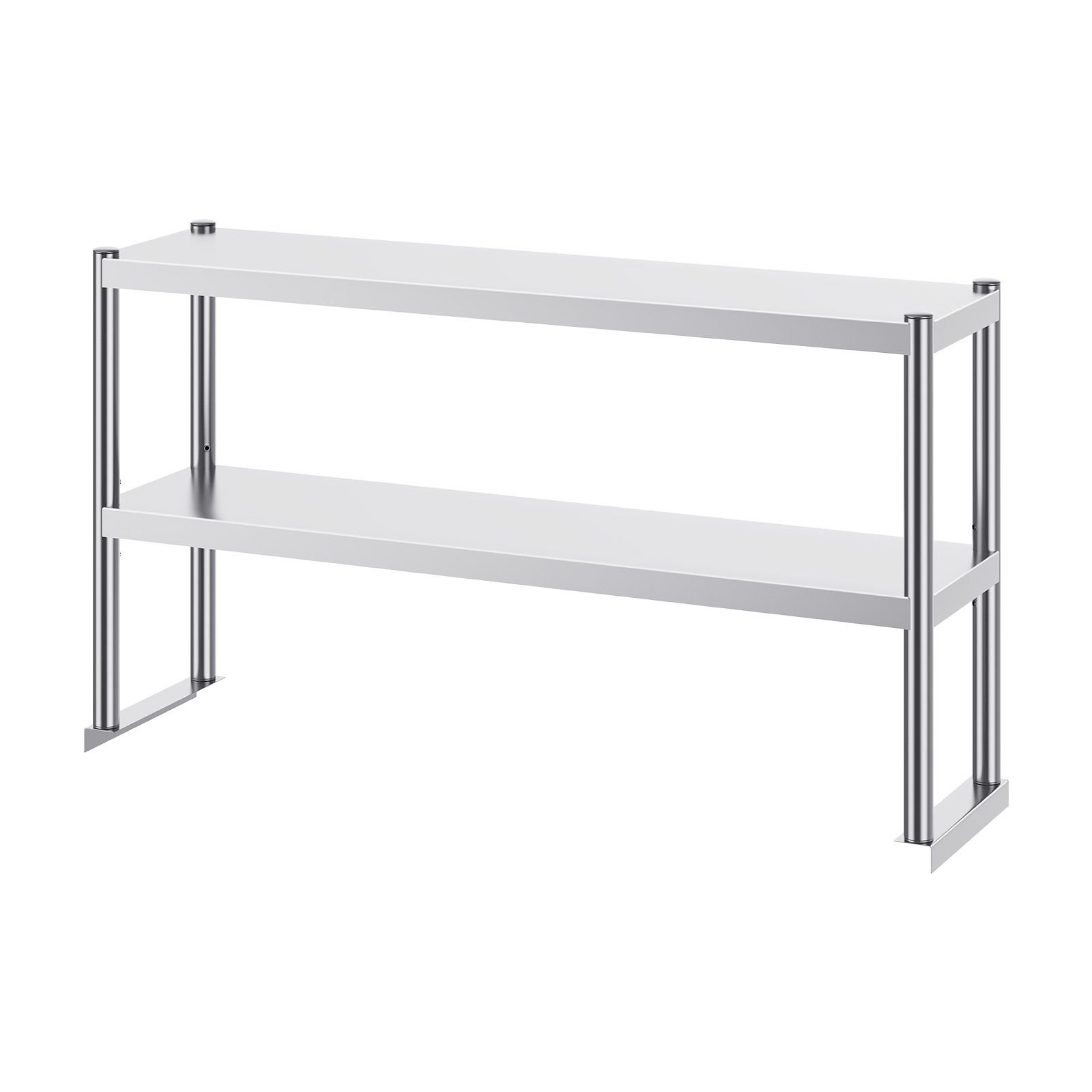 double overshelf double tier stainless steel overshelf 12 x 48 inch double deck overshelf height adjustable overshelf prep work table for kitchen restaurant and workshop.jpg