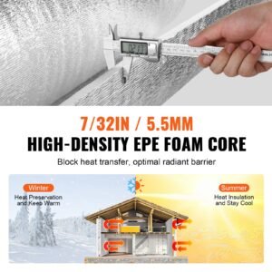 double reflective insulation roll foam core radiant barrier 55mm 48 in x 50 ft double sided aluminum foil epe foam heat reflective shield thermal insulation roll for window rv roof 3.jpg