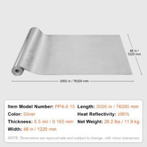 double reflective insulation roll woven fabric radiant barrier 65 mil 48 in x 250 ft aluminum foil pe woven cloth heat reflective shield thermal insulation roll for window rv roof 5.jpg