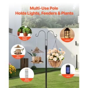 double shepherds hooks for outdoor 8 pack 76 inch heavy duty bird feeder pole 34 inch thick garden hooks for hanging hummingbird feeder plant baskets solar light lanternswind chimes 1.jpg