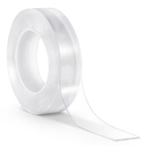 Double Sided Tape Heavy Duty, 16 ft Long Nano Mounting Tape, Strong Adhesive & Reusable, Clear Two Sided Wall Tape, Removable Poster Picture Hanging Strips for Home, Office, Car, Outdoor Use