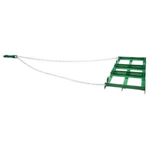 Drag Harrow, 4 ft Heavy Duty Tow Behind Drag Harrow with Adjustable Bars & 72 in Chain, Driveway Grader Landscape Rake for ATV, UTV, Tractor, Mower Tow Behind Yard Lawn Leveling Tool