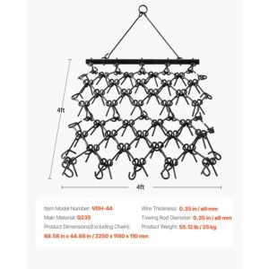 drag harrow 4 x 4 ft durable chain harrow with 69 sharp teeth suitable for atv utv tractor ideal for soil preparation seeding smoothing landscapes and yard gravel driveway maintenance 3.jpg