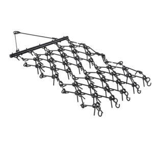 drag harrow 4 x 4 ft durable chain harrow with 69 sharp teeth suitable for atv utv tractor ideal for soil preparation seeding smoothing landscapes and yard gravel driveway maintenance 4.jpg