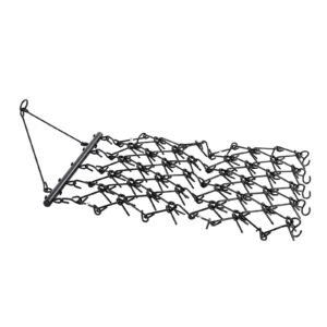 drag harrow 4 x 4 ft durable chain harrow with 69 sharp teeth suitable for atv utv tractor ideal for soil preparation seeding smoothing landscapes and yard gravel driveway maintenance 5.jpg