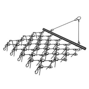 drag harrow 5 x 45 ft durable chain harrow with 60 sharp teeth suitable for atv utv tractor ideal for soil preparation seeding smoothing landscapes and yard gravel driveway maintenance.jpg