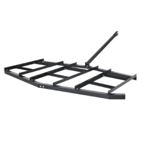 Drag Harrow, 84" Width Tow Behind Drag Harrow, Q235 Steel Driveway Grader with Adjustable Bars & Pin Hitch, Support up to 50 lbs, Tractor Driveway Harrow for ATVs, UTVs, Garden Lawn Tractors