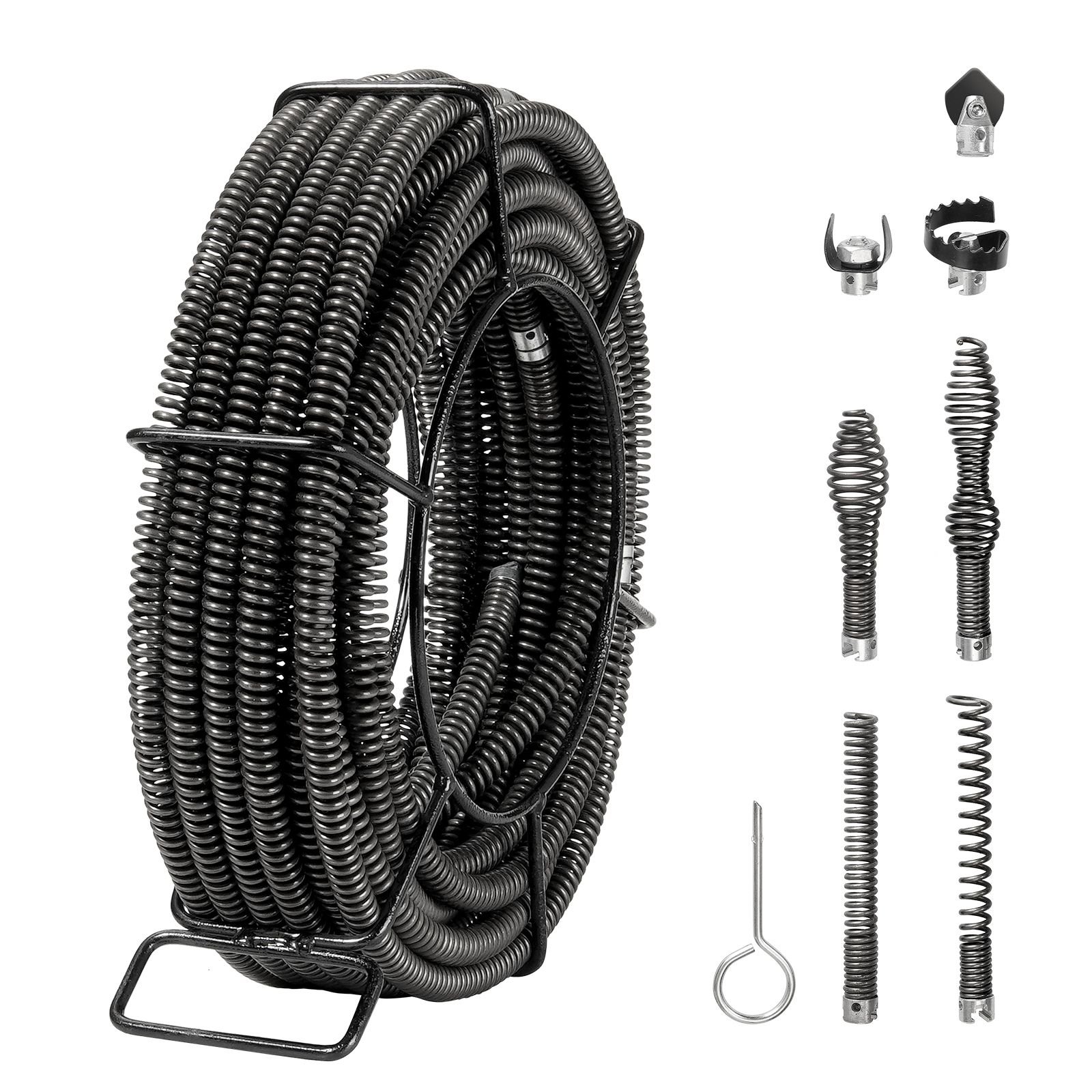 drain cleaning cable 66 ft x 58 inch professional sectional drain cleaner cable with 7 cutters for 08 to 39 pipes hollow core sewer drain auger cable for sink floor drain toilet.jpg