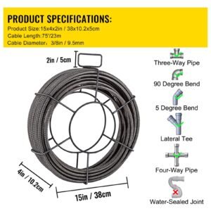 drain cleaning cable 75 feet x 38 inch solid core cable sewer cable drain auger cable cleaner snake clog pipe drain cleaning cable sewer drain auger snake pipe 2.jpg