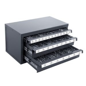 drill bit dispenser cabinet three drawer drill bit organizer cabinet for 116 to 12 steel drill dispenser organizer cabinet with labels stackable drill dispenser for drill bit storage 5.jpg